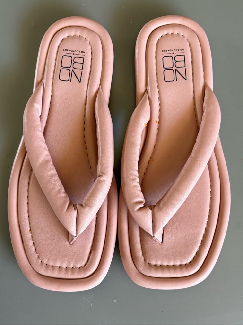 6/$20 NO Boundaries Light Pink Padded Thong Sandals Size 7 NWT